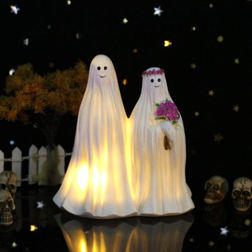 Resin With light Halloween Ornaments for home decoration PC