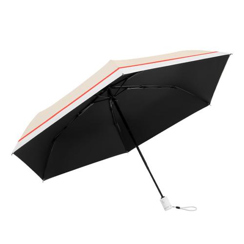 Steel & Fiber & Vinyl & Polyester Foldable Umbrella 6 rid-frame & sun protection PC