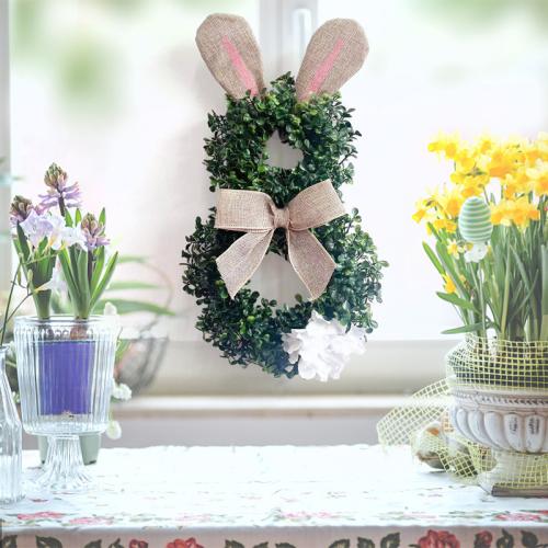 PE Plastic Easter Design Garland Ornaments for home decoration handmade PC