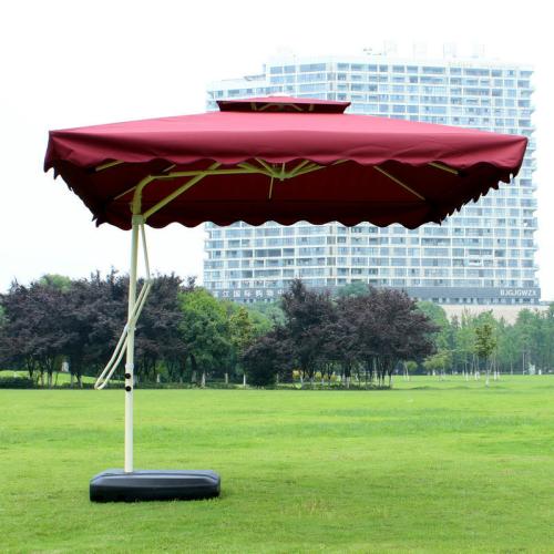 Iron & Polyester Outdoor & Waterproof Sunny Umbrella Manual & sun protection Solid PC