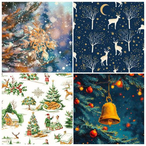 Offset Paper & Copper Paper Creative Wrapping Paper christmas design Bag