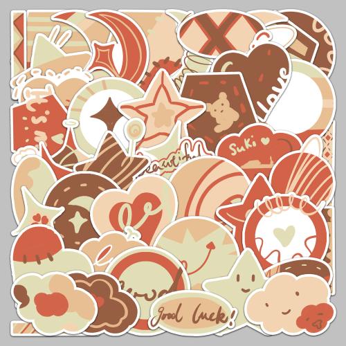 PVC Rubber DIY & Waterproof Decorative Sticker Cute mixed pattern mixed colors Set