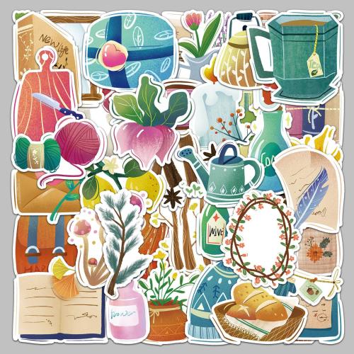 PVC Rubber DIY & Waterproof Decorative Sticker Cute mixed pattern mixed colors Set