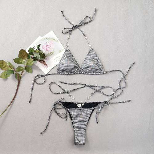 Polyester Bikini Argent Ensemble