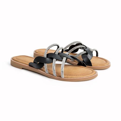 Thermo-Kunststoff-Gummi & PU Leder Frauen Sandalen, mehr Farben zur Auswahl,  Paar