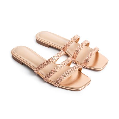 Tuch & Thermo-Kunststoff-Gummi & PU Leder Frauen Sandalen, mehr Farben zur Auswahl,  Paar