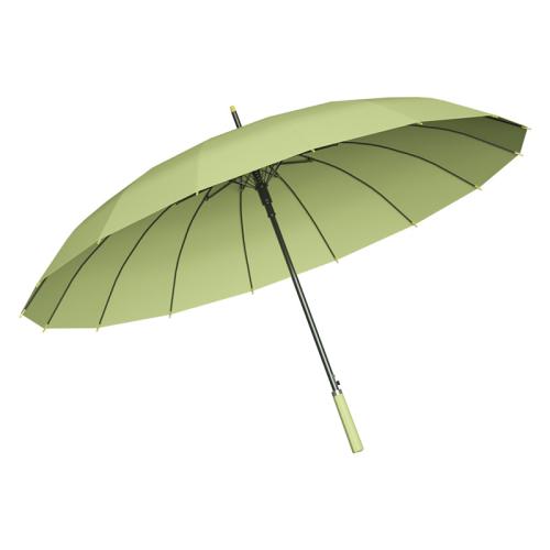 Steel & Fiber & Pongee 16 rid-frame Long Handle Umbrella portable PC