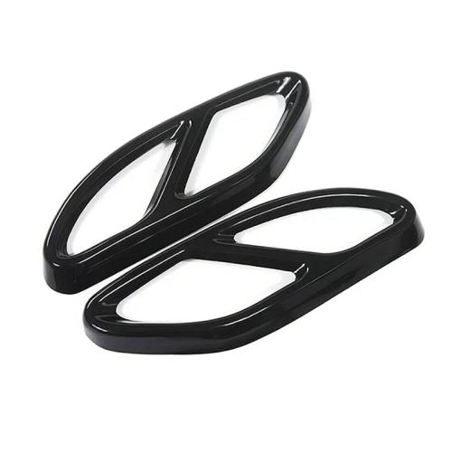 Exhaust Pipe Tip Black Cover For Mercedes Benz A B C E Class GLC GLE GLS