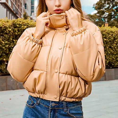 PU Cuir Femmes Parkas plus de couleurs pour le choix pièce