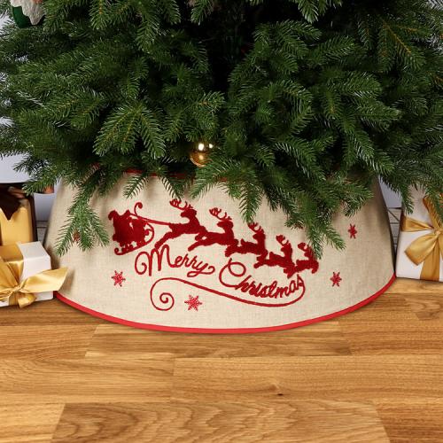 Non-Woven Fabrics & Linen Christmas Tree Skirt Deerlet PC