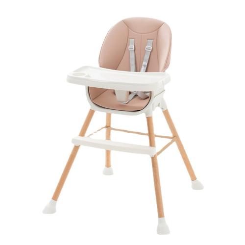 Beech wood & Polypropylene-PP & PU Leather Multifunction Child Multifunction Dining Chair PC