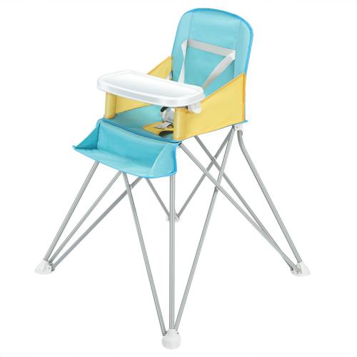 Cloth & Carbon Steel & Polypropylene-PP foldable Child Multifunction Dining Chair portable PC