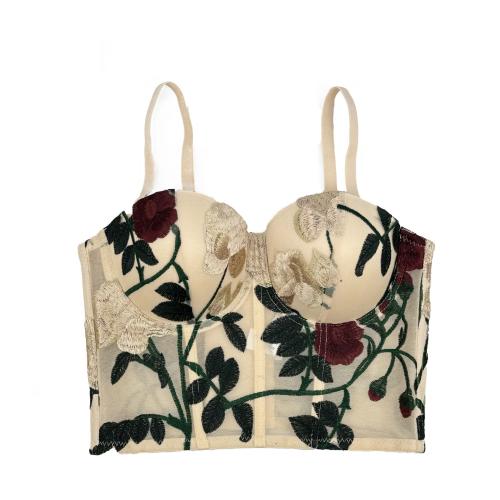 Polyester Camisole Afgedrukt Bloemen Abrikoos stuk