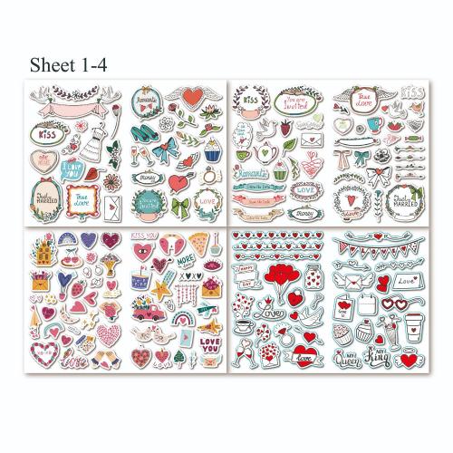 Pressure-Sensitive Adhesive DIY Decorative Sticker waterproof mixed pattern Bag