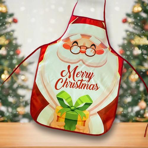 Polyester Antifouling & Waterproof Aprons christmas design printed PC