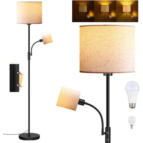 Iron & Linen adjustable light intensity Floor Lamps PC