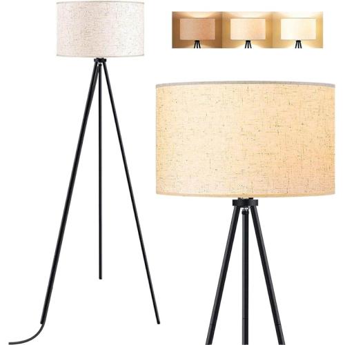 Iron & Linen adjustable light intensity Floor Lamps PC