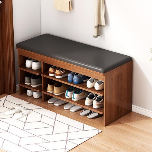 Linen & Wood Fiber & PU Leather Multilayer & Multifunction Shoes Rack Organizer PC