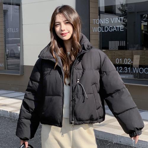 Polyester windproof Women Parkas & loose & thermal Solid PC