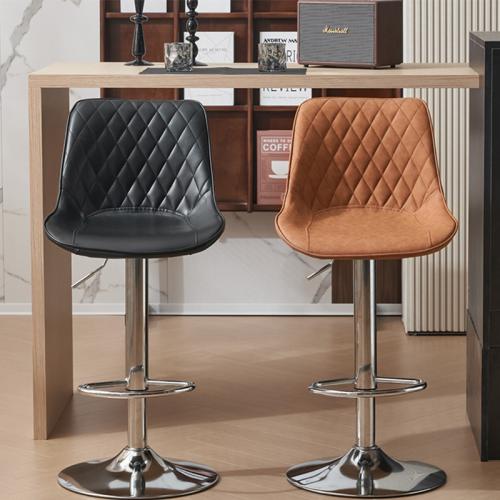 Metal & PU Leather Adjustable Length & 360degree rotation Casual House Chair Rubber & Sponge PC