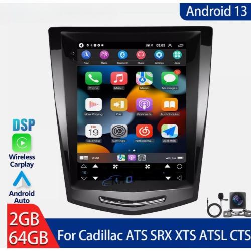 64GB Android 13 9.7 inch Car Radio GPS Carplay DSP For Cadillac ATS SRX XTS ATSL CTS