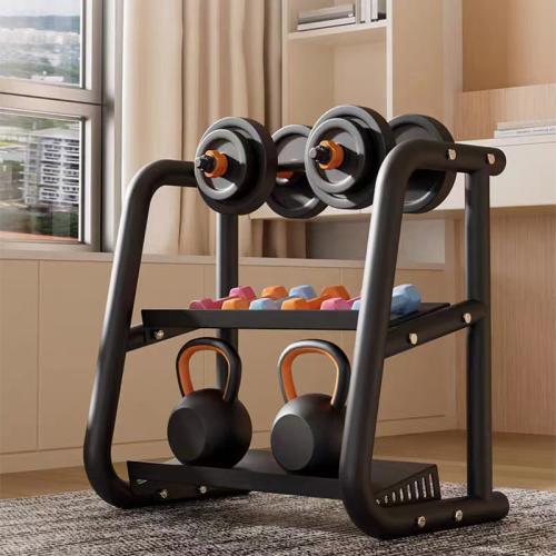 Acero Dumbbell Rack, negro,  trozo