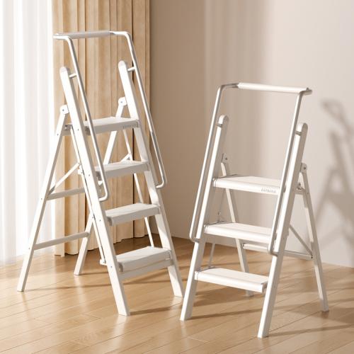 Aluminium Alloy Step Ladder durable white PC