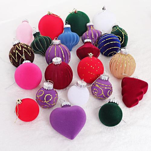 Flocking Fabric PVC Christmas Decoration Balls  PC