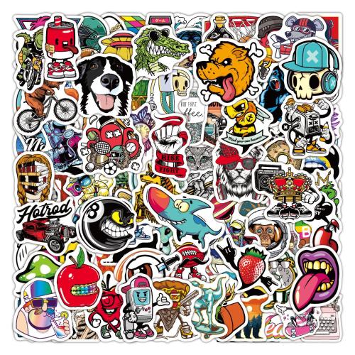 Pressure-Sensitive Adhesive & PVC DIY & Waterproof Decorative Sticker printed Cartoon multi-colored Bag