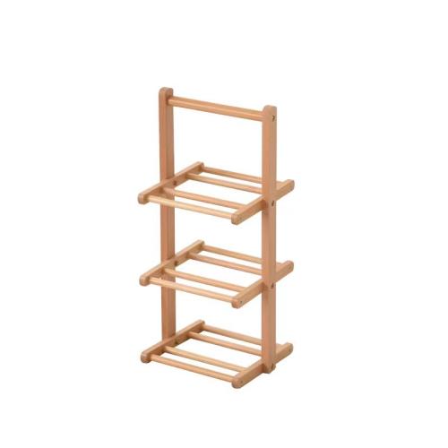 Beech wood Multilayer Shoes Rack Organizer hollow PC