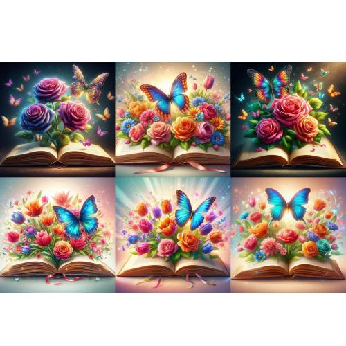 Canvas & Resin Rhinestones DIY Diamond Painting for home decoration & without frame Set