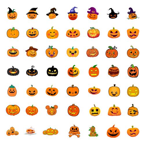 PVC Rubber DIY Decorative Sticker Halloween Design & waterproof mixed pattern Bag