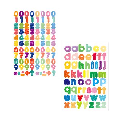 PVC Rubber DIY Decorative Sticker waterproof mixed pattern Set