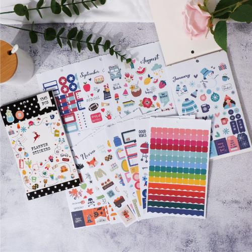 Papier Decoratieve sticker gemengd patroon Instellen