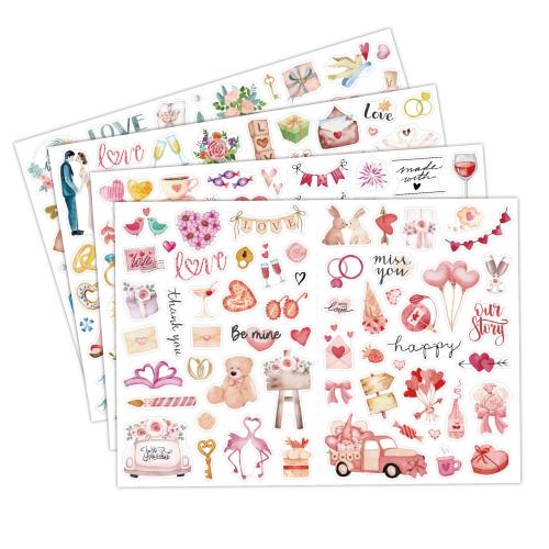 Copper Paper DIY Decorative Sticker waterproof mixed pattern Set