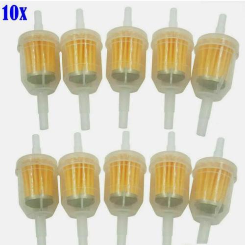 10PCS Motor Inline Gas Oil Fuel Filter Small Engine For 1/4'' 5/16