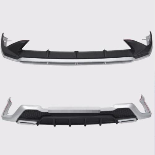 For Toyota Highlander 2022-23 Gloss Black Front Bumper Lip and Rear Bumper Diffuser Lip Bodykit