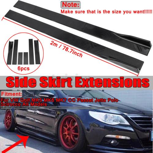 78.7 inch Side Skirt Extensions Splitter For Mercedes W205 W204 W203 C200 C250 C300