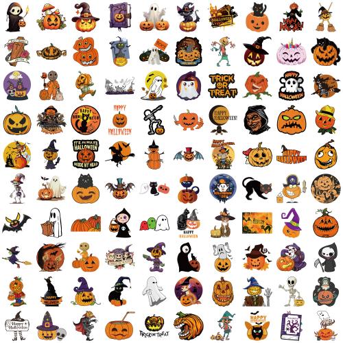 PVC Rubber DIY Decorative Sticker Halloween Design & waterproof mixed pattern Bag