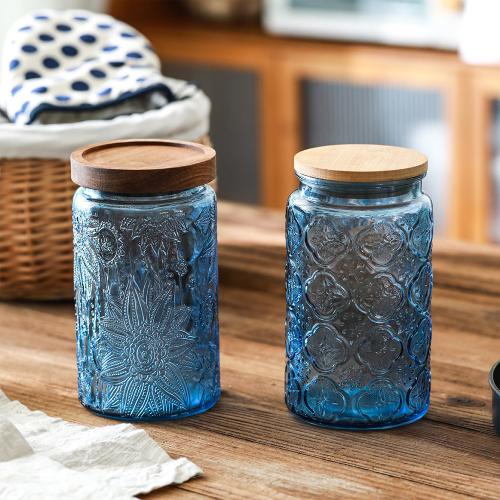 Bamboo & Glass & Wood Waterproof Sealing Can for storage  & tight seal Solid Set