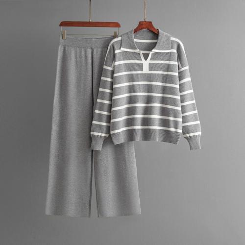 Viscose-vezel Vrouwen Casual Set Striped meer kleuren naar keuze : Instellen