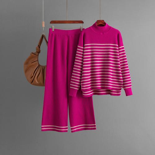 Viscose-vezel Vrouwen Casual Set Striped meer kleuren naar keuze : Instellen