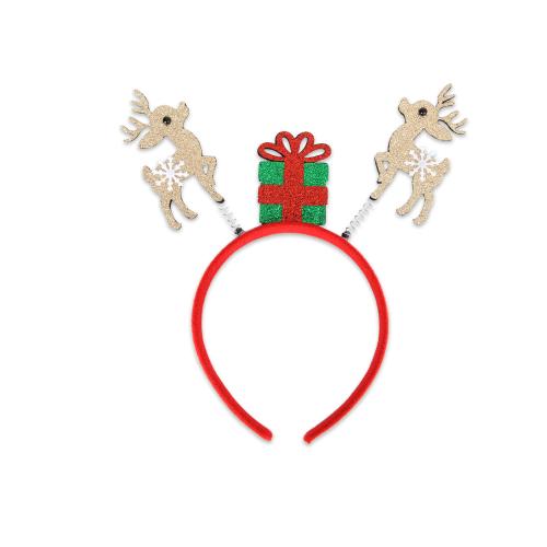 Felt & Plastic Hair Band christmas design red PC