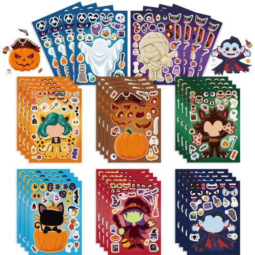 PVC Rubber DIY Decorative Sticker Halloween Design mixed pattern Set