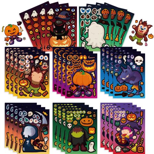 PVC Rubber DIY Decorative Sticker Halloween Design mixed pattern Set