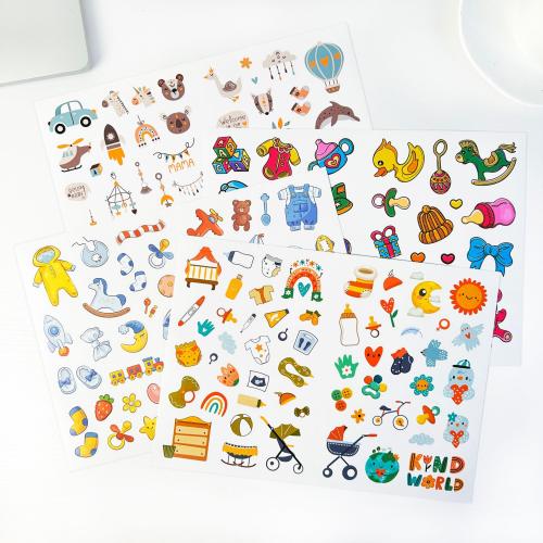 Pressure-Sensitive Adhesive DIY Decorative Sticker mixed pattern Set