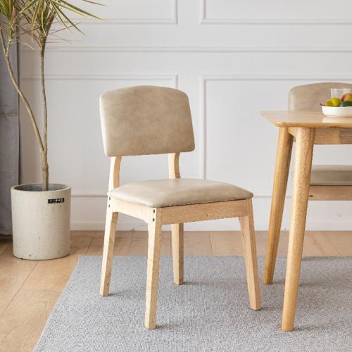 Solid Wood Casual House Chair durable Solid khaki PC