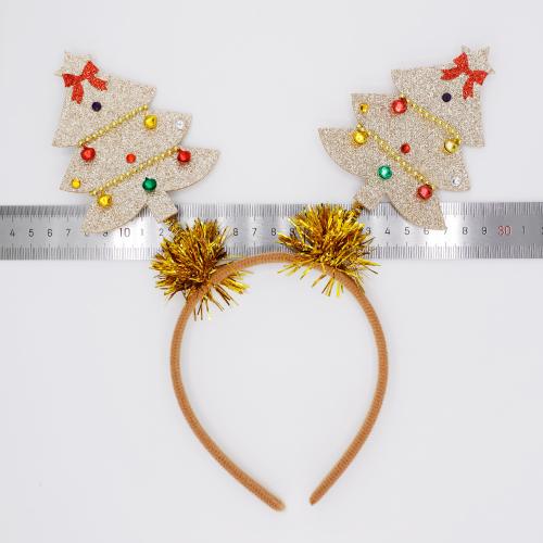 Plant ink & Felt & Plastic Hair Band christmas design handmade gold PC