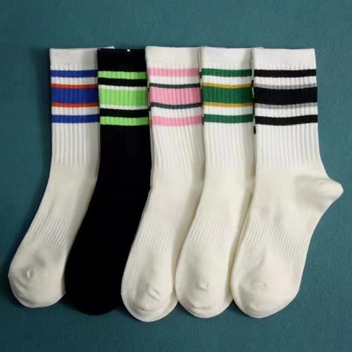 Polyester Chaussettes de cheville unisexes Rayé plus de couleurs pour le choix Beaucoup