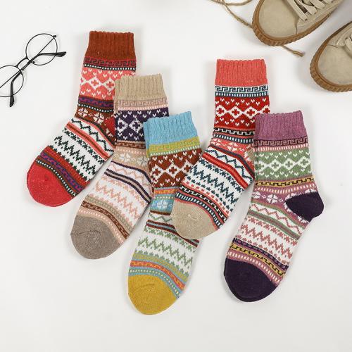 Kaninchen Haar & Wolle Frauen Boden Socken, gemischte Farben, :, 5Paare/Viel,  Viel